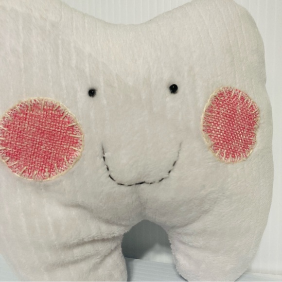 Tooth Fairy Pillow Rosy Cheeks Polka Dot & Heart Pocket 8.5" T x 8" W - Picture 4 of 10